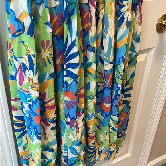 Flying Tomato Floral Maxi Dress - Blue, Green, Orange - Picture 11 of 12